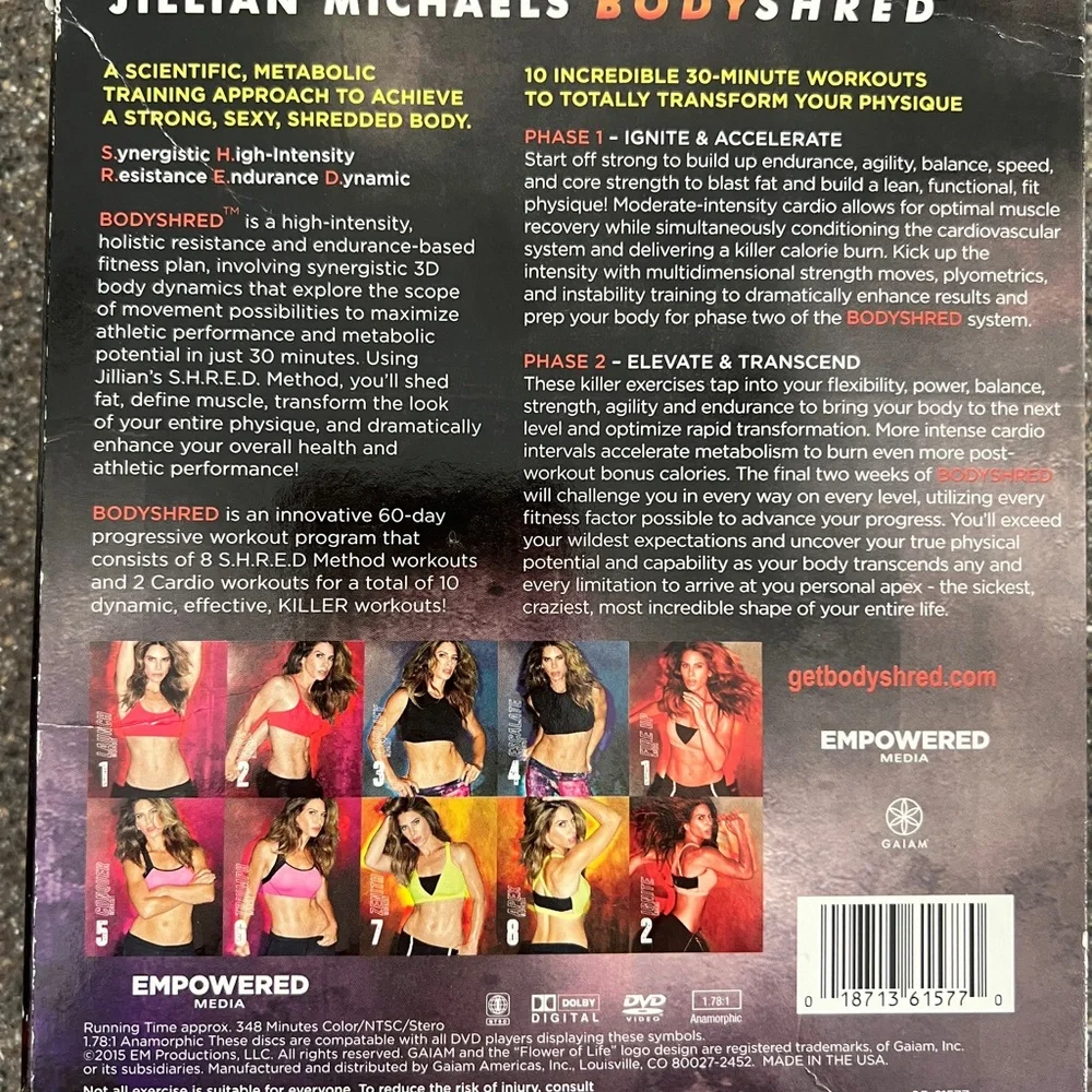 Jillian Michaels Complete Body Shred DVD Program